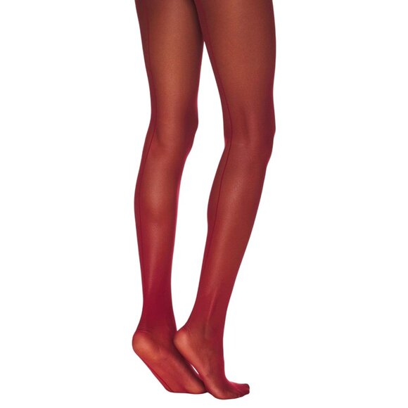 Wolford x REVOLVE Individual 10 Back Seam Tights in Soft Cherry Small New Womens - Picture 2 of 11